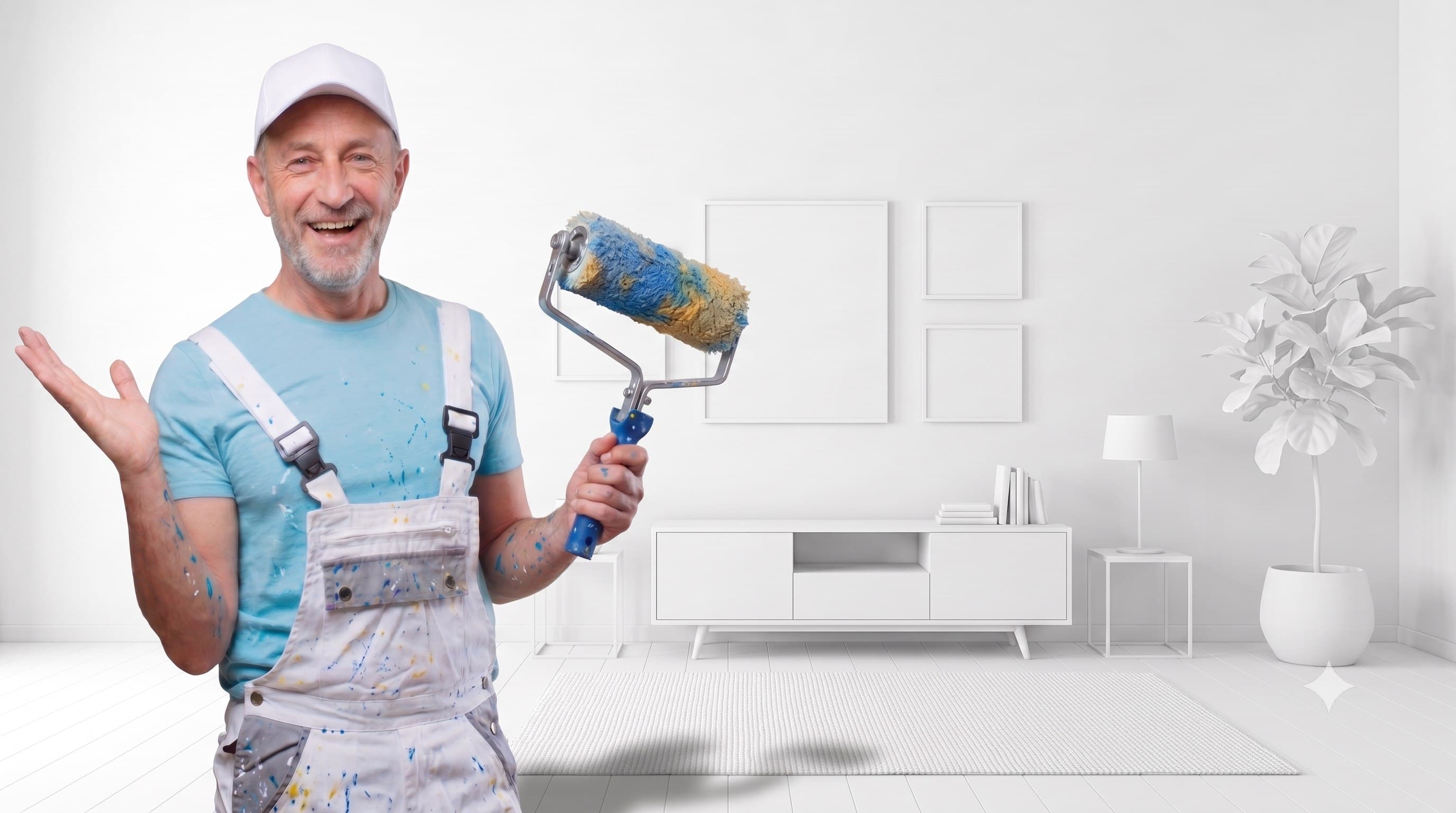 Handwerker von Malerbetrieb Steiner in seinem Element
